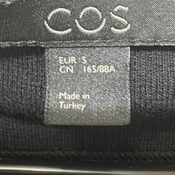 COS Black Slouchy Oversized Dress Pockets Size 6 - Picture 4 of 5